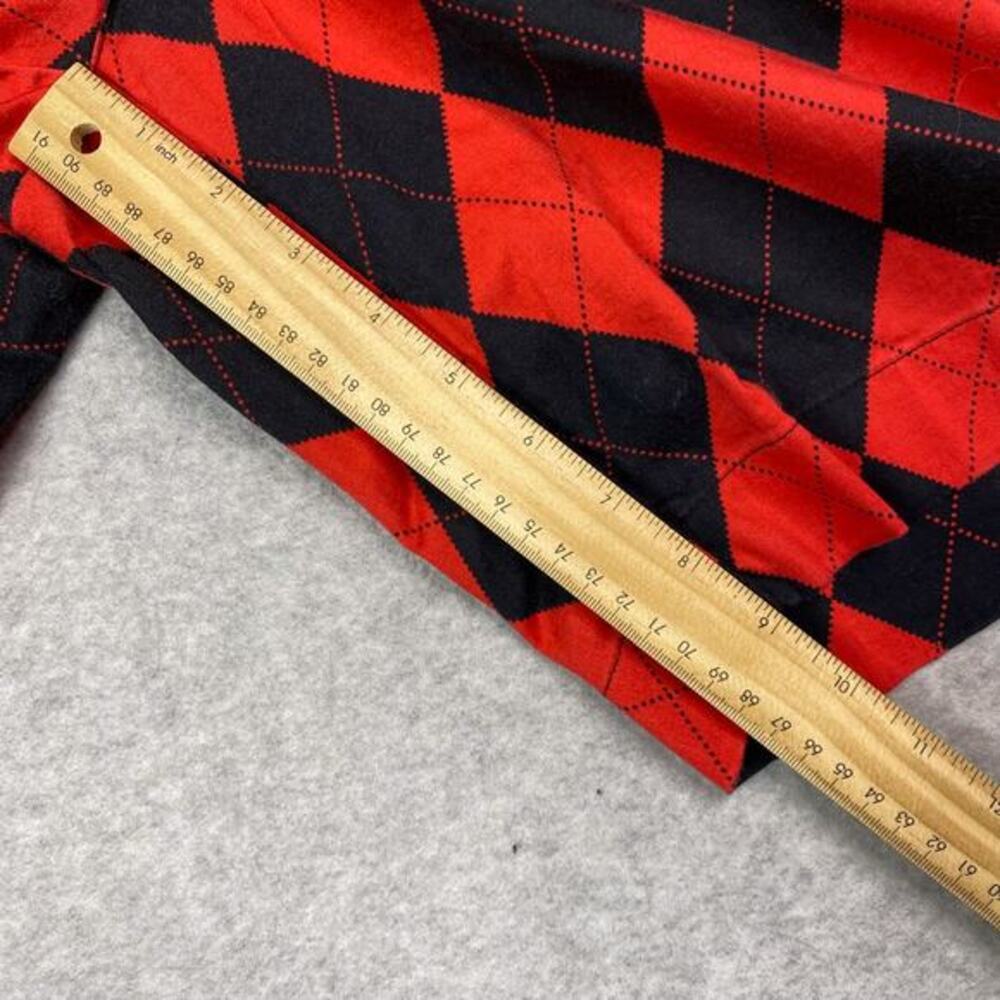 Loudmouth Golf Mens 30 Red Black Argyle Pattern‎ Shorts - Picture 11 of 12